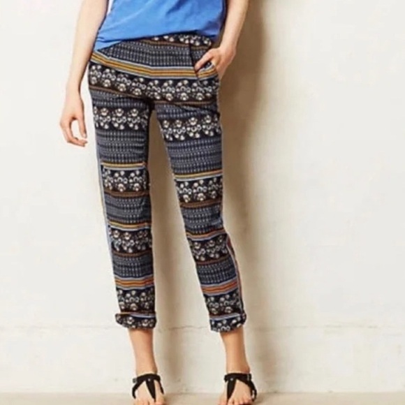 Anthropologie Pants - Elevenses Patterned Pants